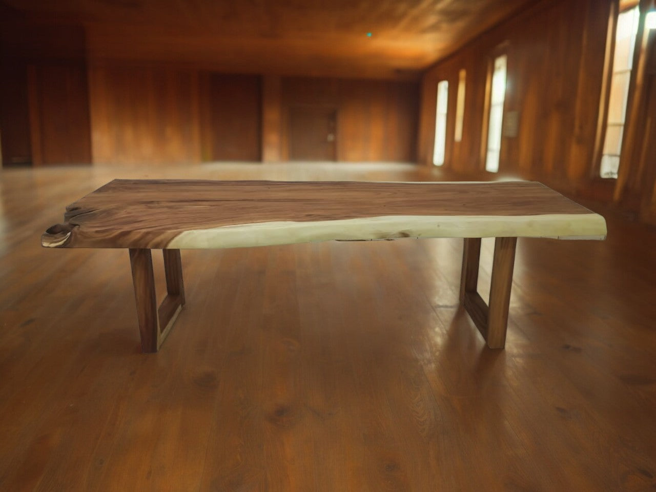 The 270cm x 95cm East Indian Walnut Slab Large Live Edge Dining Table