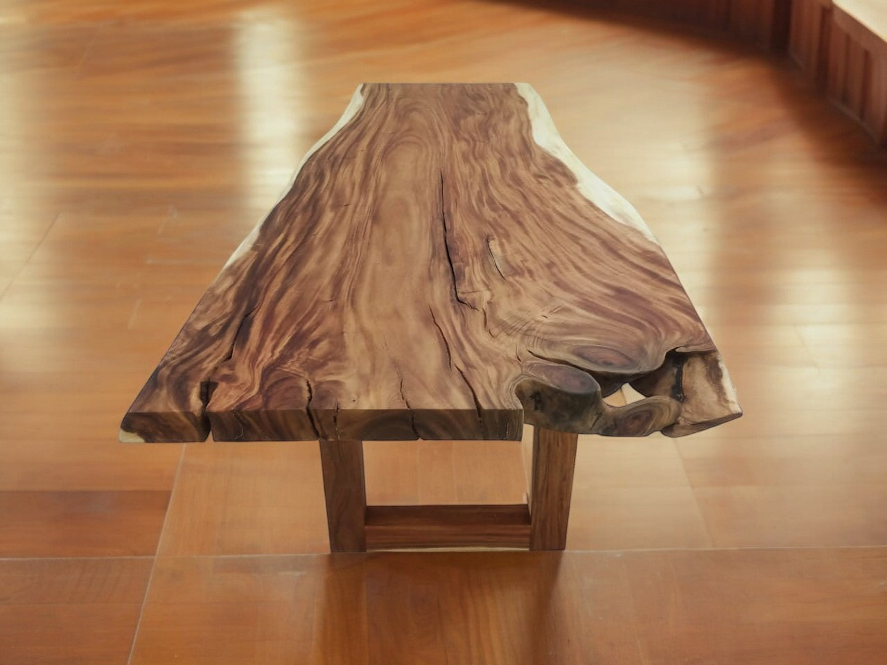 The 270cm x 95cm East Indian Walnut Slab Large Live Edge Dining Table
