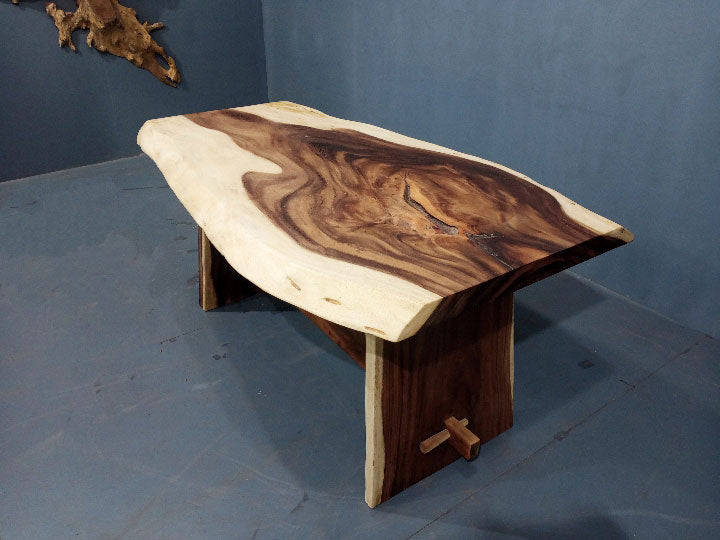 160cm x 85cm Live Edge Wooden Dining Table