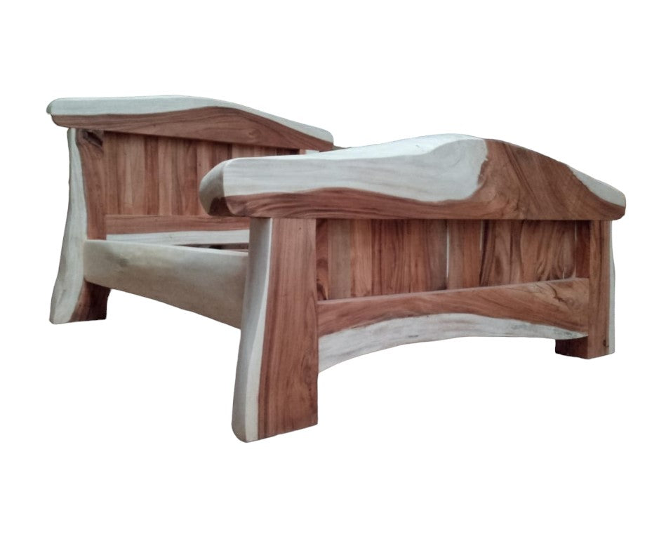 Live Edge East Indian Walnut Freddie Double Bed (collection only)