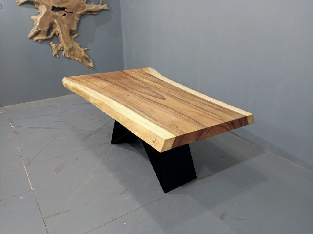 The 200cm x 125cm Live Edge Butterfly Leg Dining Table