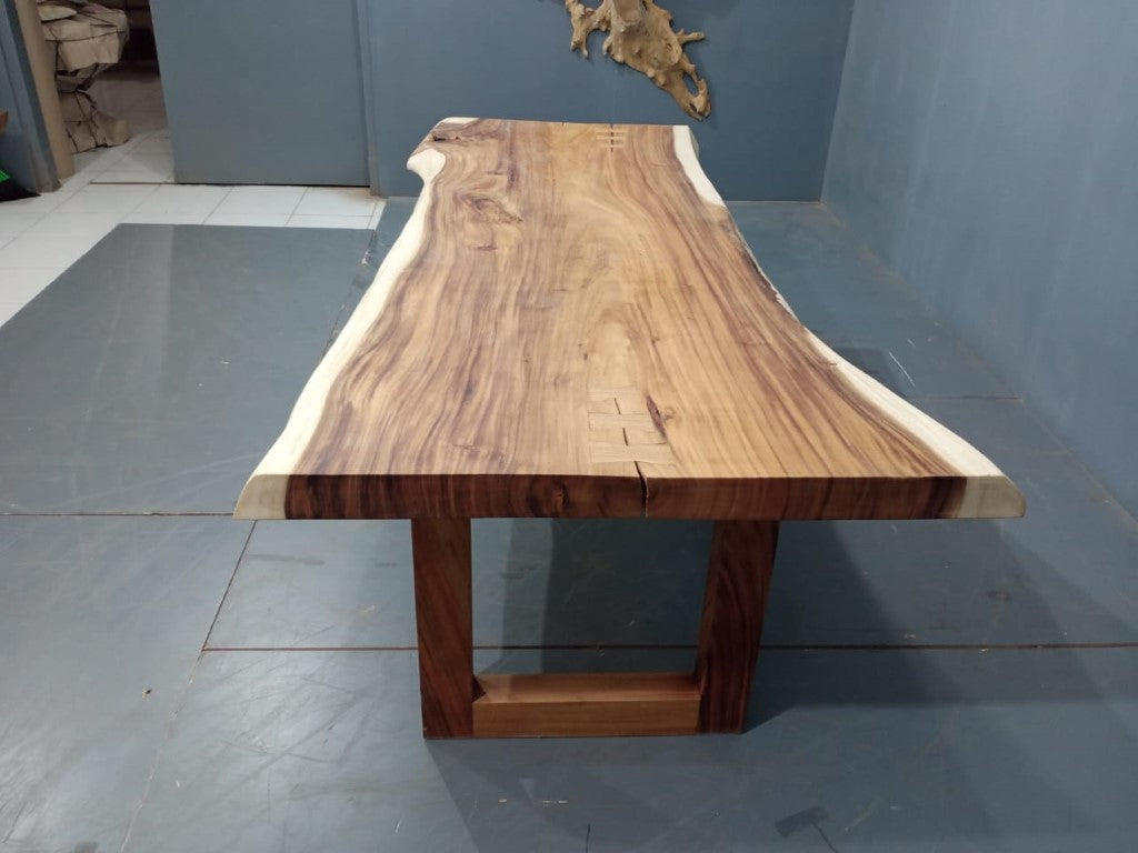 230cm Live Edge Wooden Dining Table