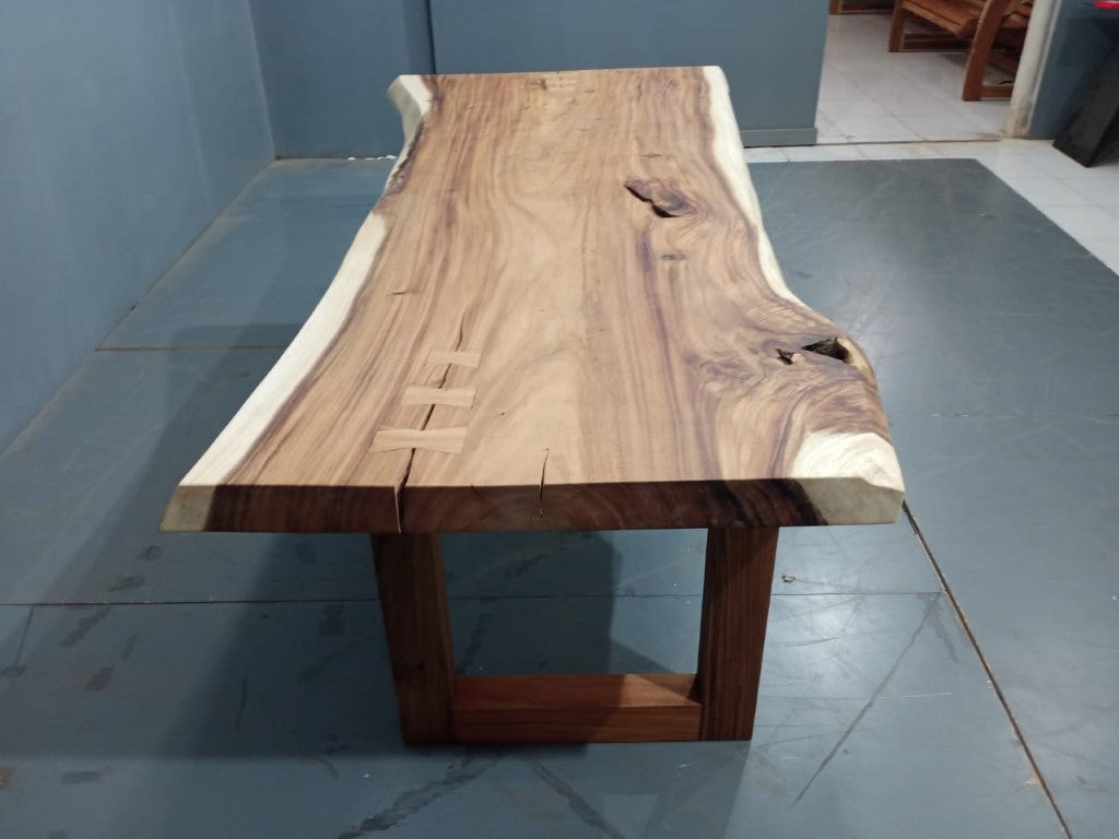 230cm Live Edge Wooden Dining Table
