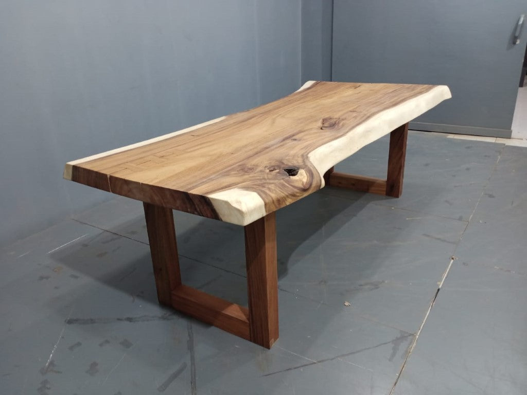 230cm Live Edge Wooden Dining Table
