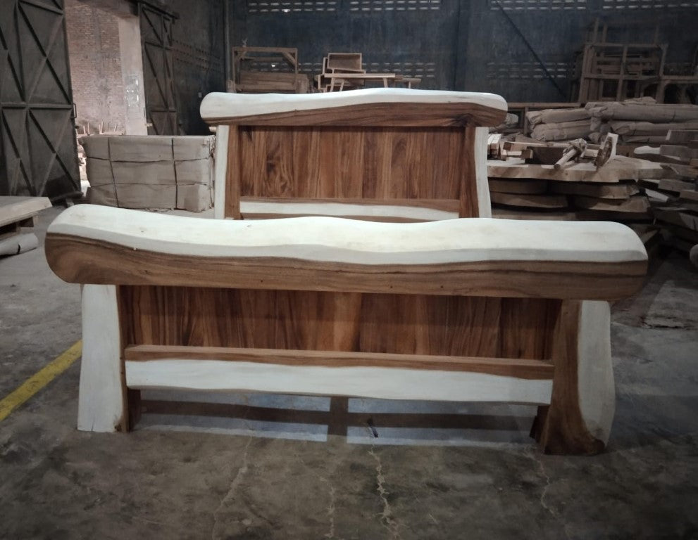 Live Edge East Indian Walnut Freddie King Bed (collection only)