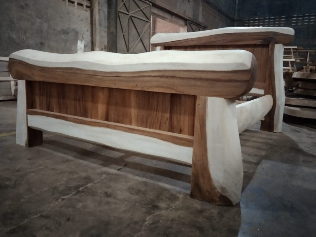 Live Edge East Indian Walnut Freddie King Bed (collection only)