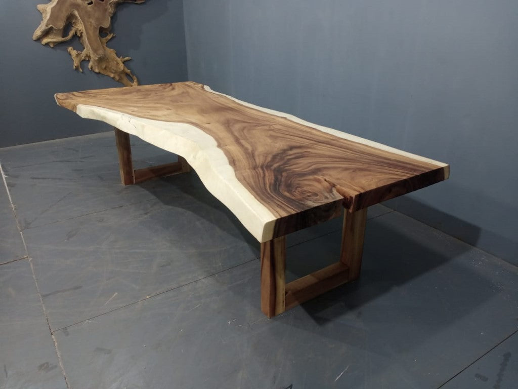 The 290cm x 126cm Indian Walnut Large Live Edge Dining Table