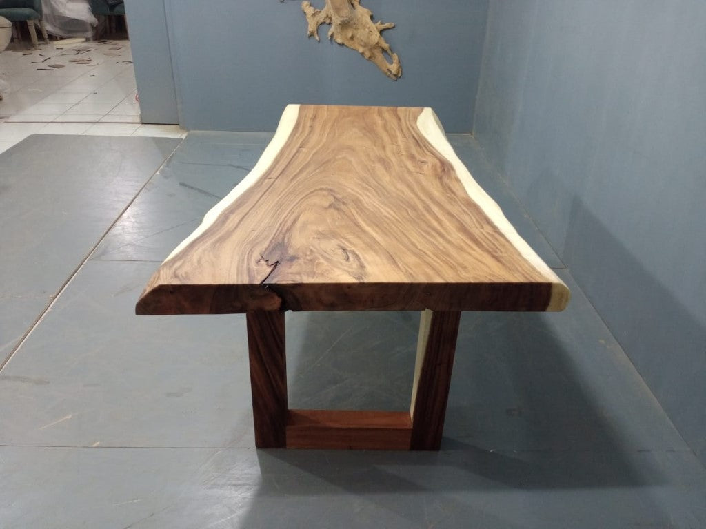 160cm x 100 Live Edge Wooden Dining Table