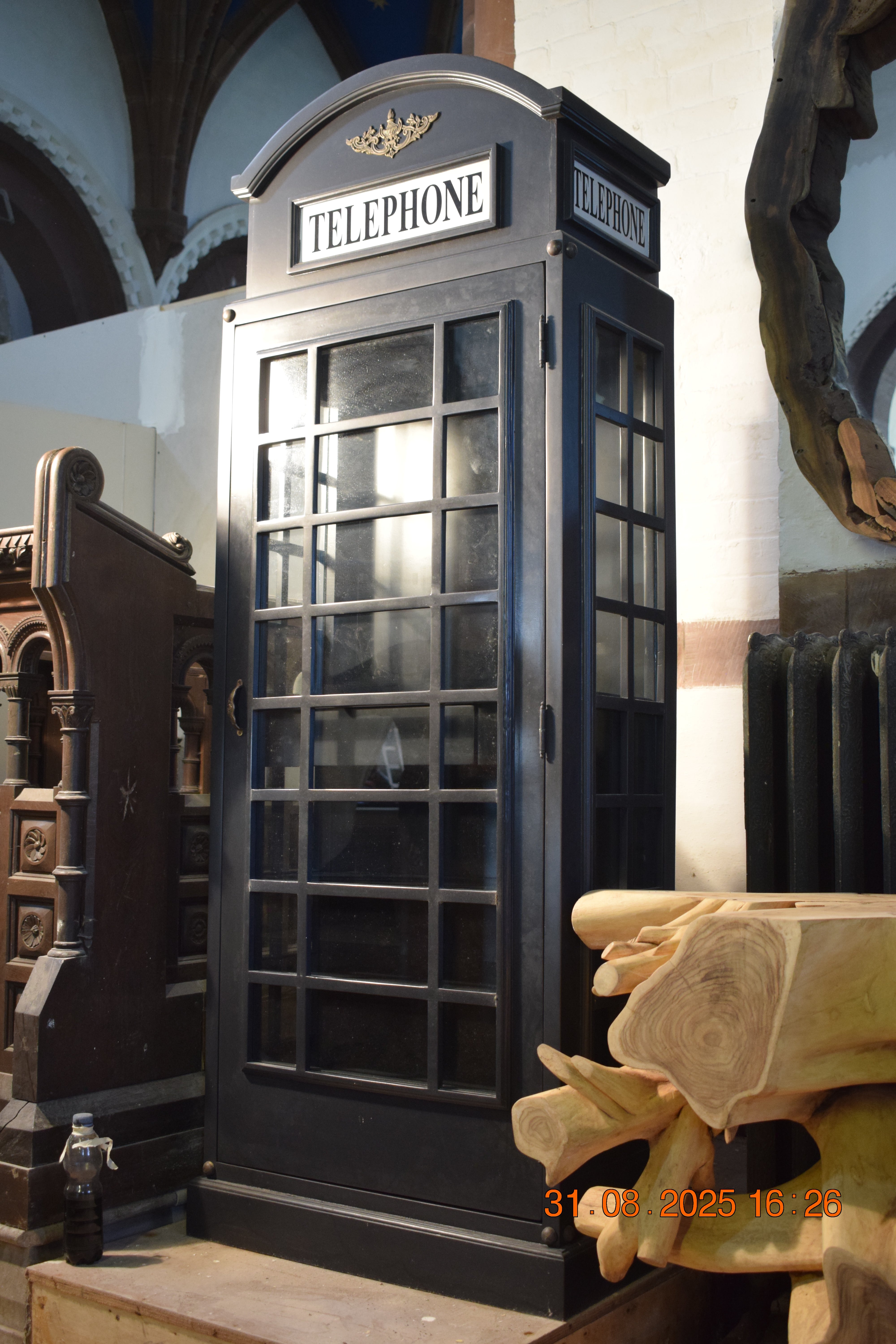 Telephone Box Style Display Cabinet