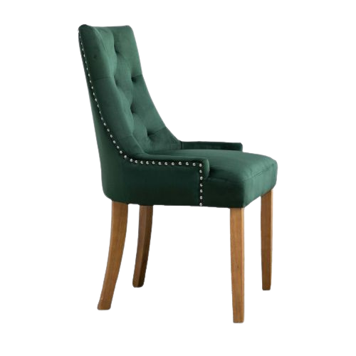 The Lauren Green Fabric Dining Chair