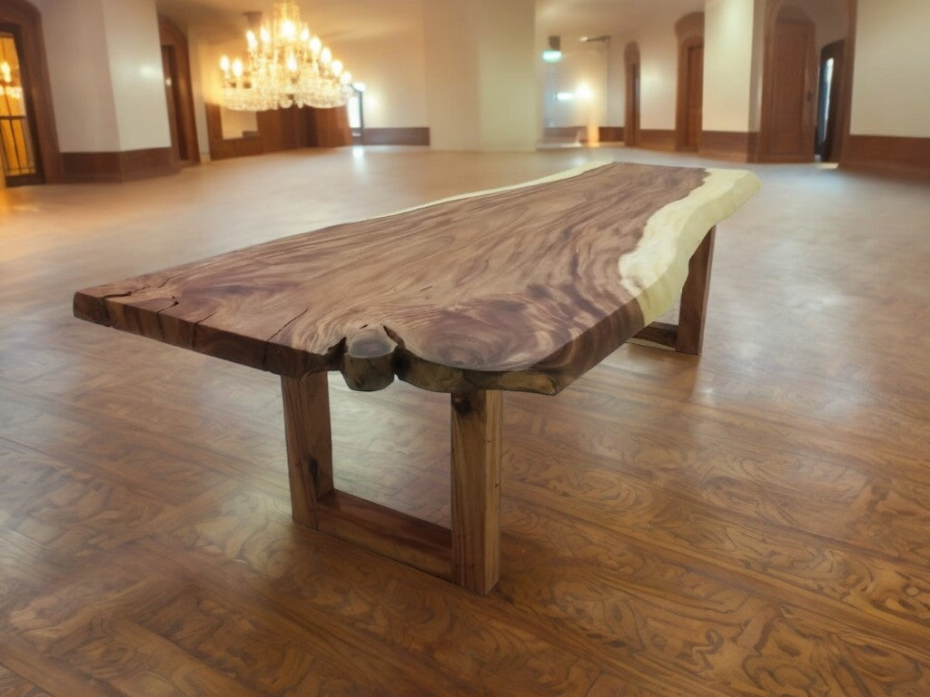 The 270cm x 114cm Indian Walnut Large Live Edge Dining Table