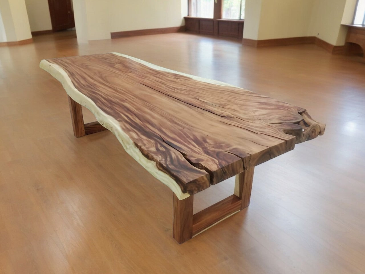 The 270cm x 95cm East Indian Walnut Slab Large Live Edge Dining Table