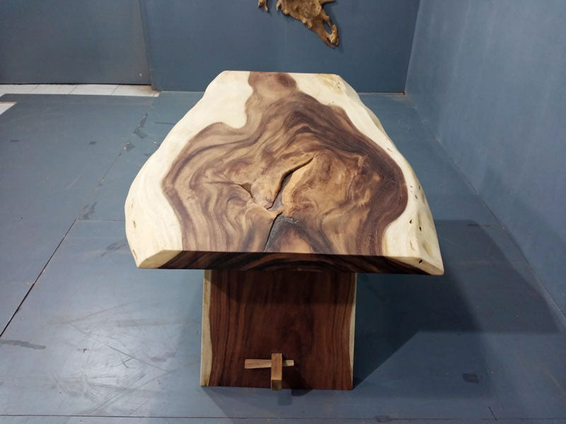 160cm x 85cm Live Edge Wooden Dining Table