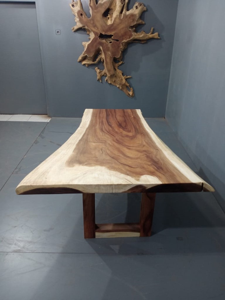 170cm x 133cm Live Edge Wooden Dining Table
