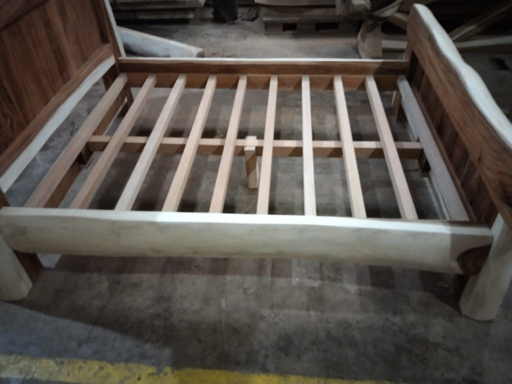 Live Edge East Indian Walnut Freddie King Bed (collection only)