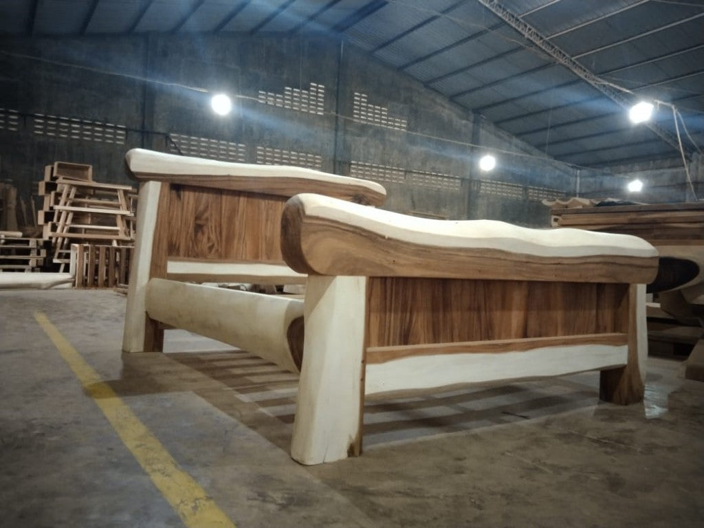 Live Edge East Indian Walnut Freddie King Bed (collection only)