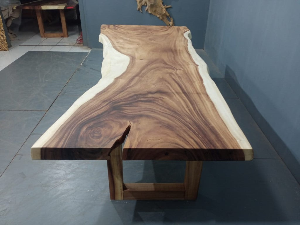 The 290cm x 126cm Indian Walnut Large Live Edge Dining Table
