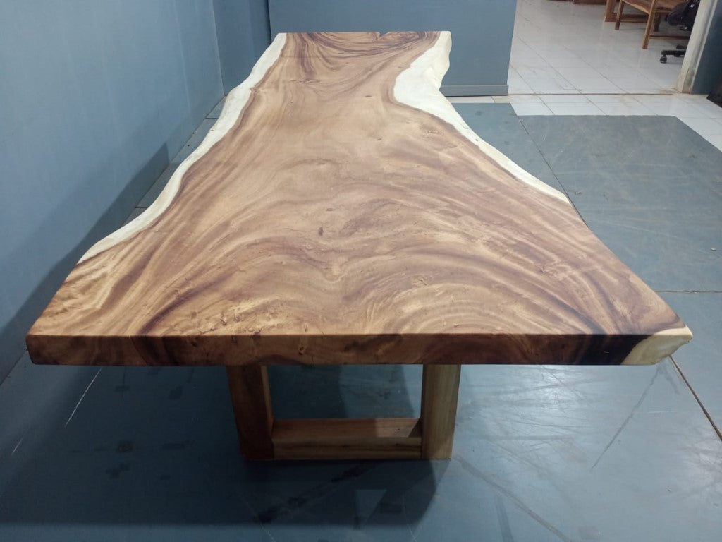 The 290cm x 126cm Indian Walnut Large Live Edge Dining Table