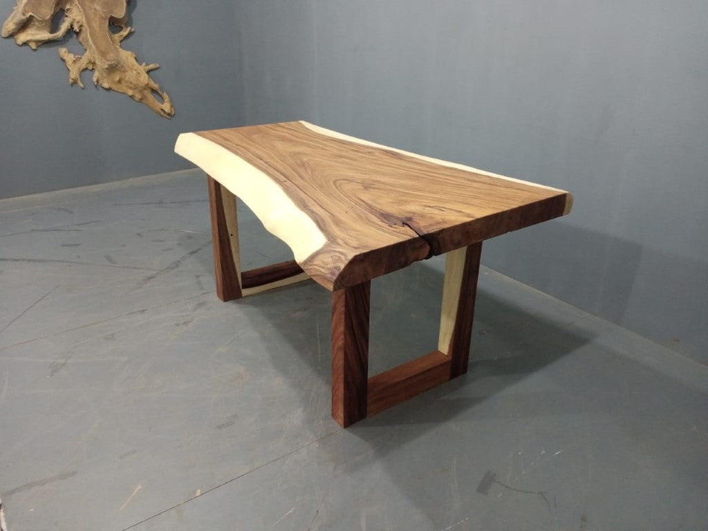 160cm x 100 Live Edge Wooden Dining Table