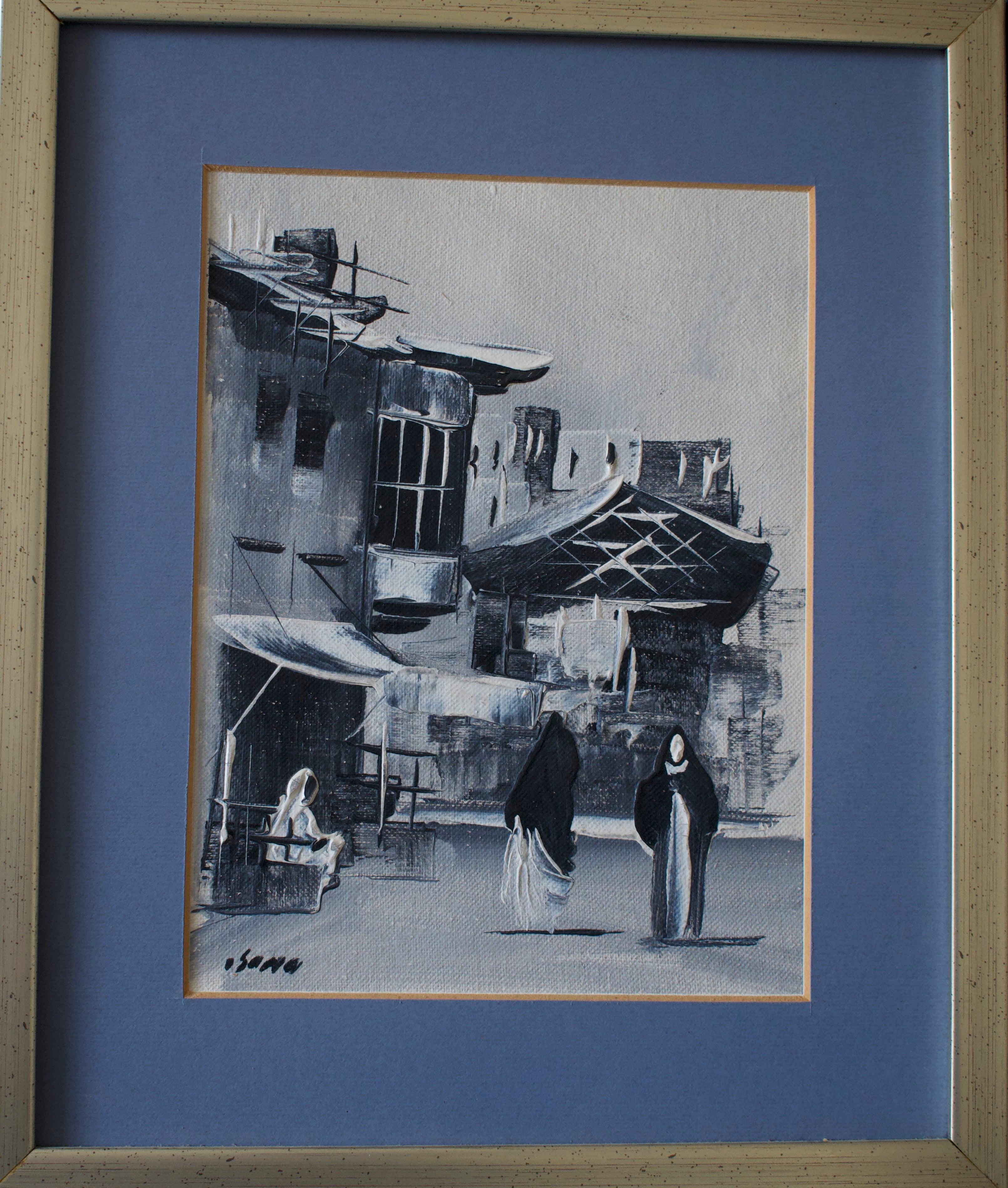 Iraqi Mixed Media Painting