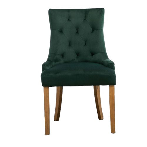 The Lauren Green Fabric Dining Chair
