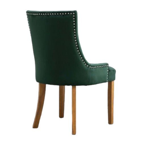 The Lauren Green Fabric Dining Chair